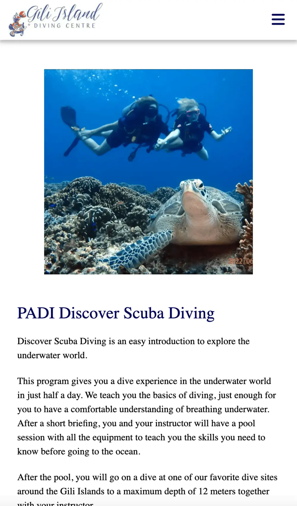 Gili Island Diving Center in Gili Air
